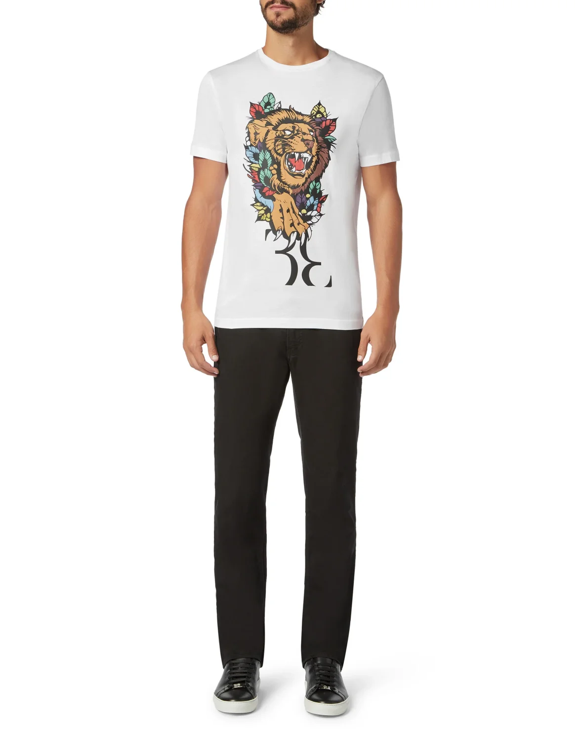T-shirt Round Neck SS Lion, цвет: Белый