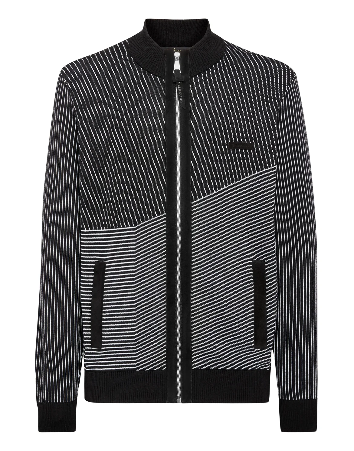 Wool and Cotton Pullover full zip Iconic, цвет: Черный