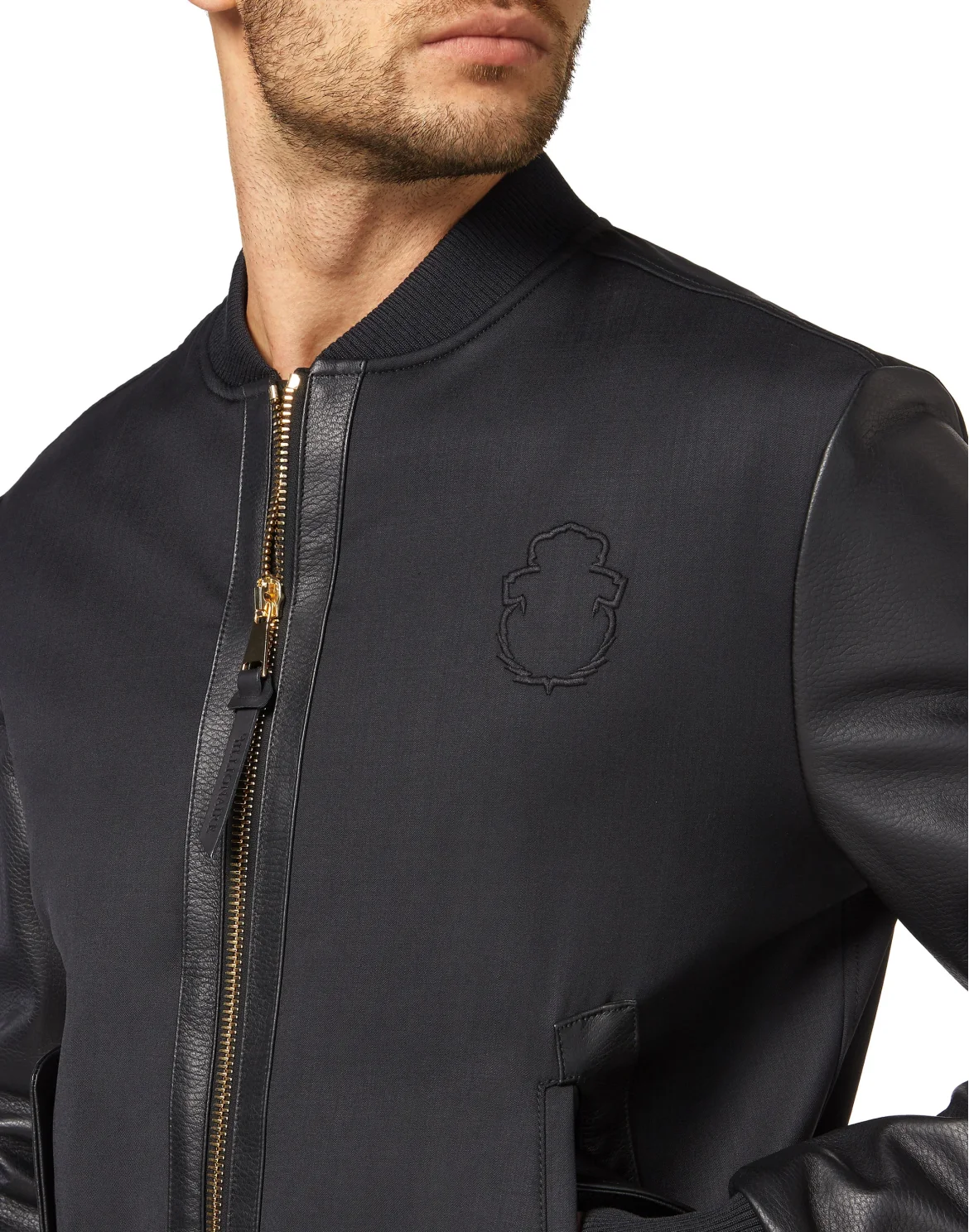 Wool Bomber Leather Insert Crest, цвет: Черный