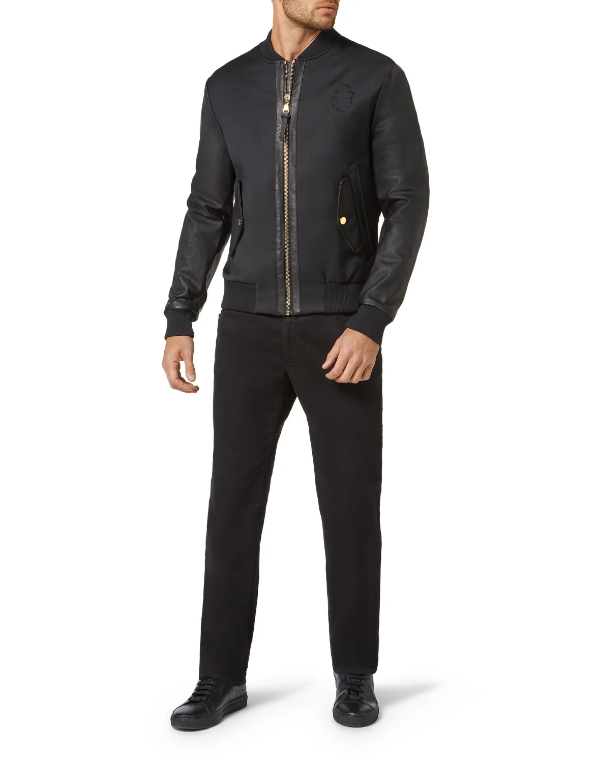 Wool Bomber Leather Insert Crest, цвет: Черный