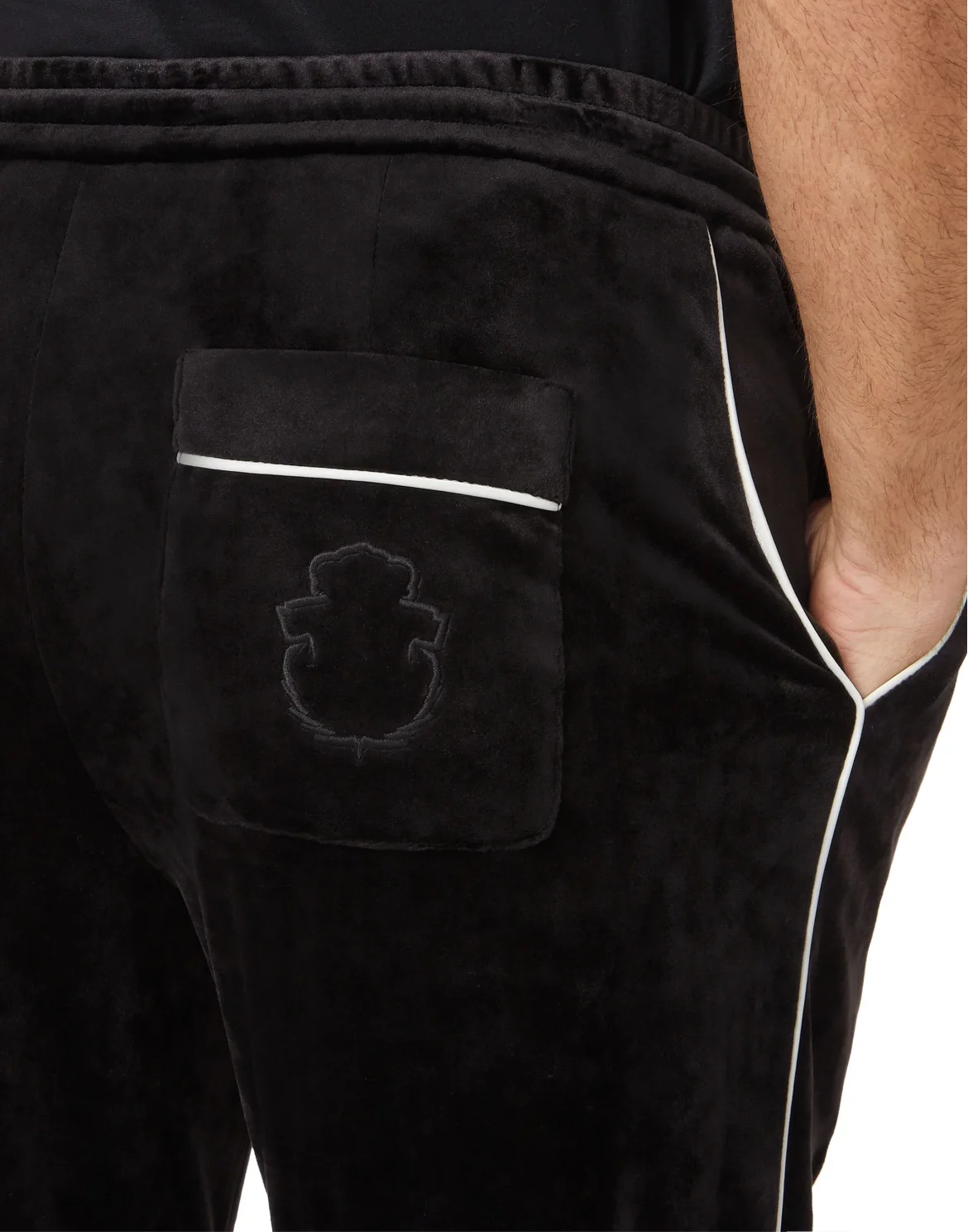 Velvet Long Trousers Crest, цвет: Черный