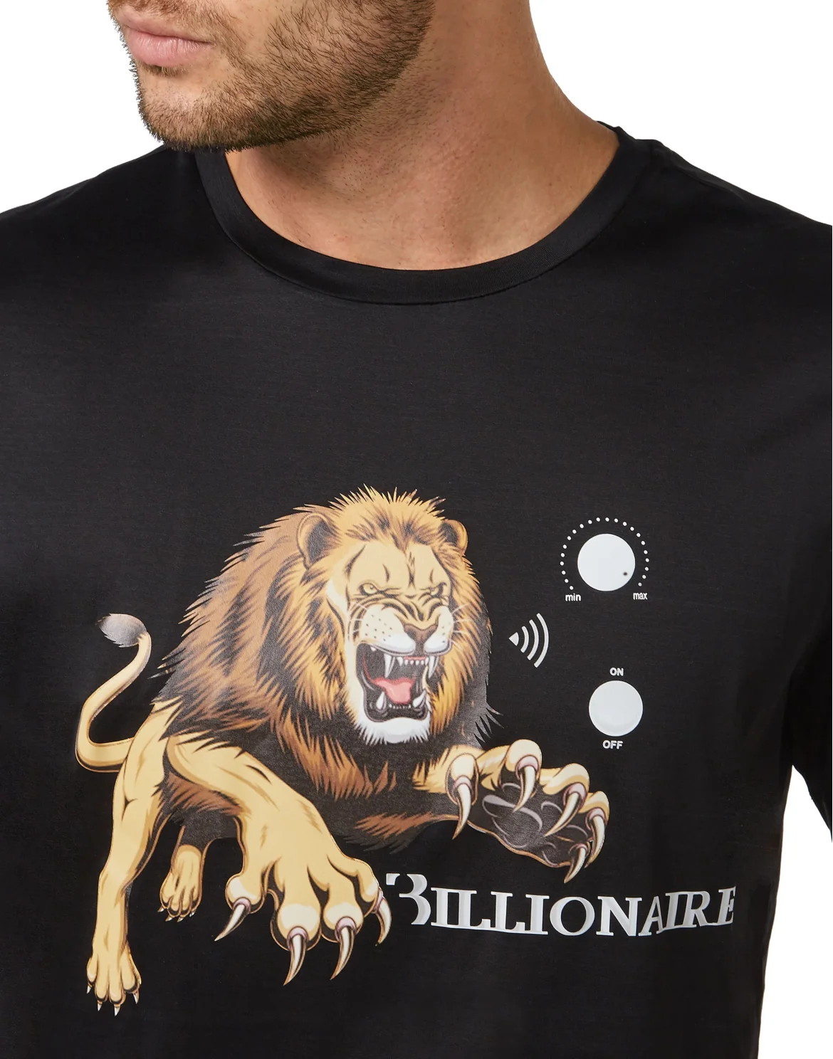T-shirt Round Neck SS Lion, цвет: Черный