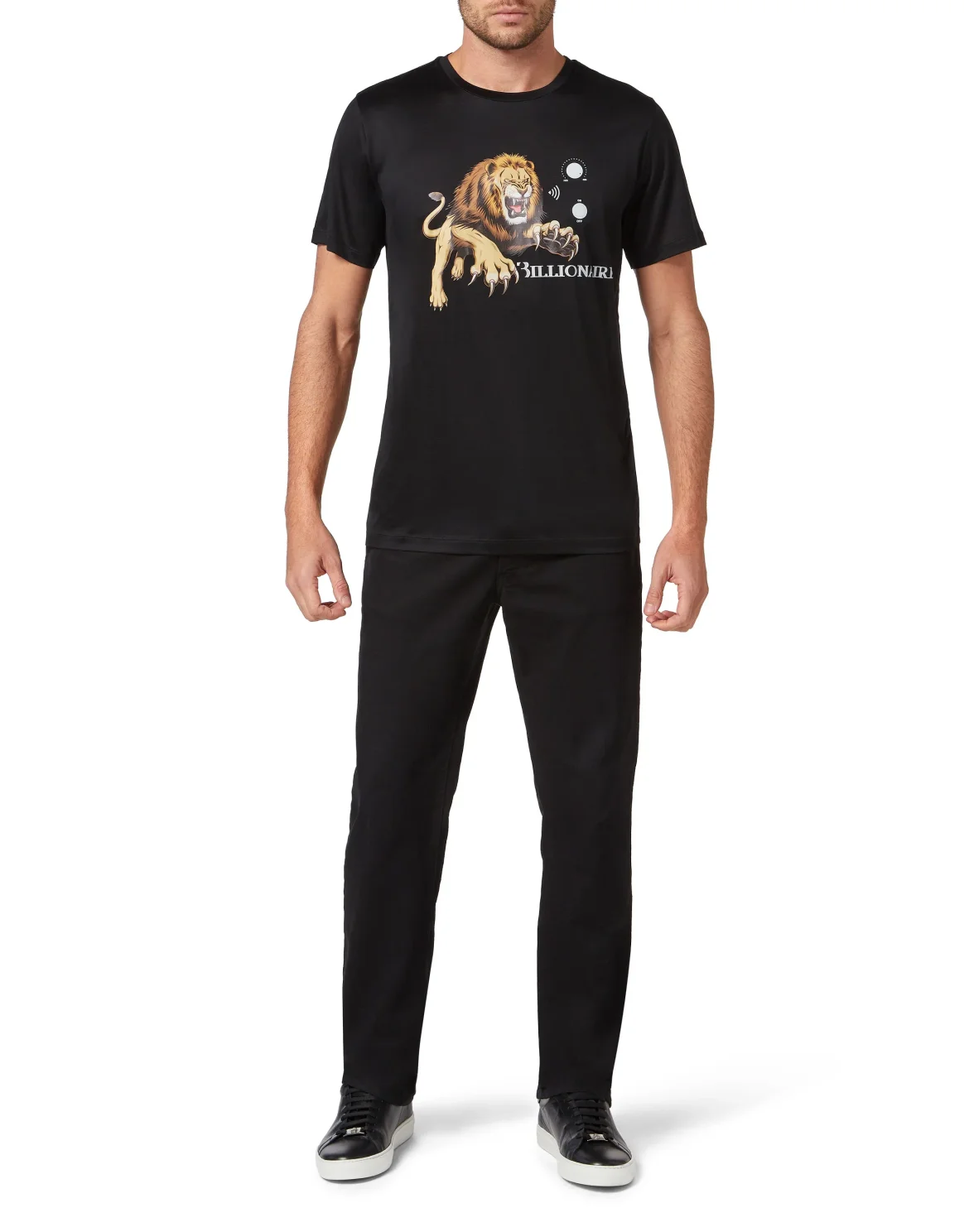 T-shirt Round Neck SS Lion, цвет: Черный