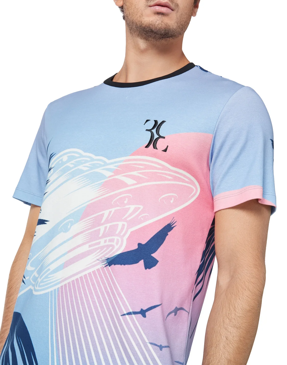 T-shirt Round Neck SS Billionaire in the space, цвет: Мультиколор
