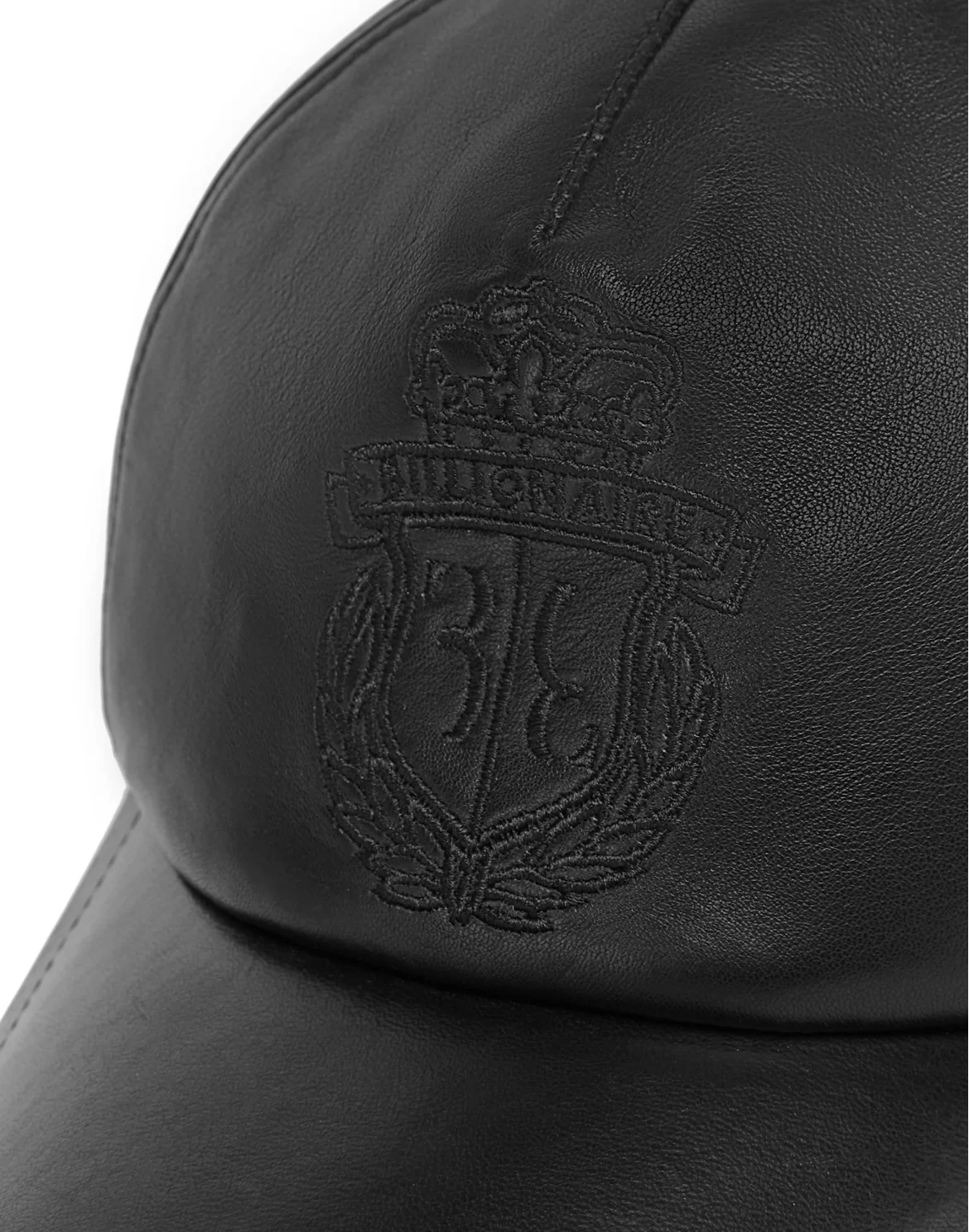 Leather Baseball Cap, цвет: Черный