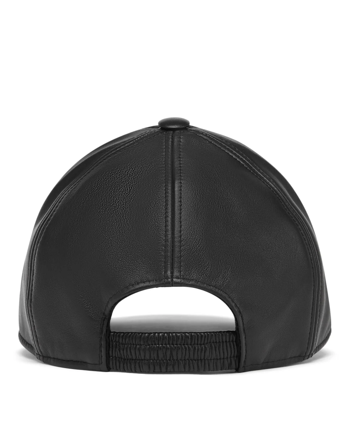 Leather Baseball Cap, цвет: Черный