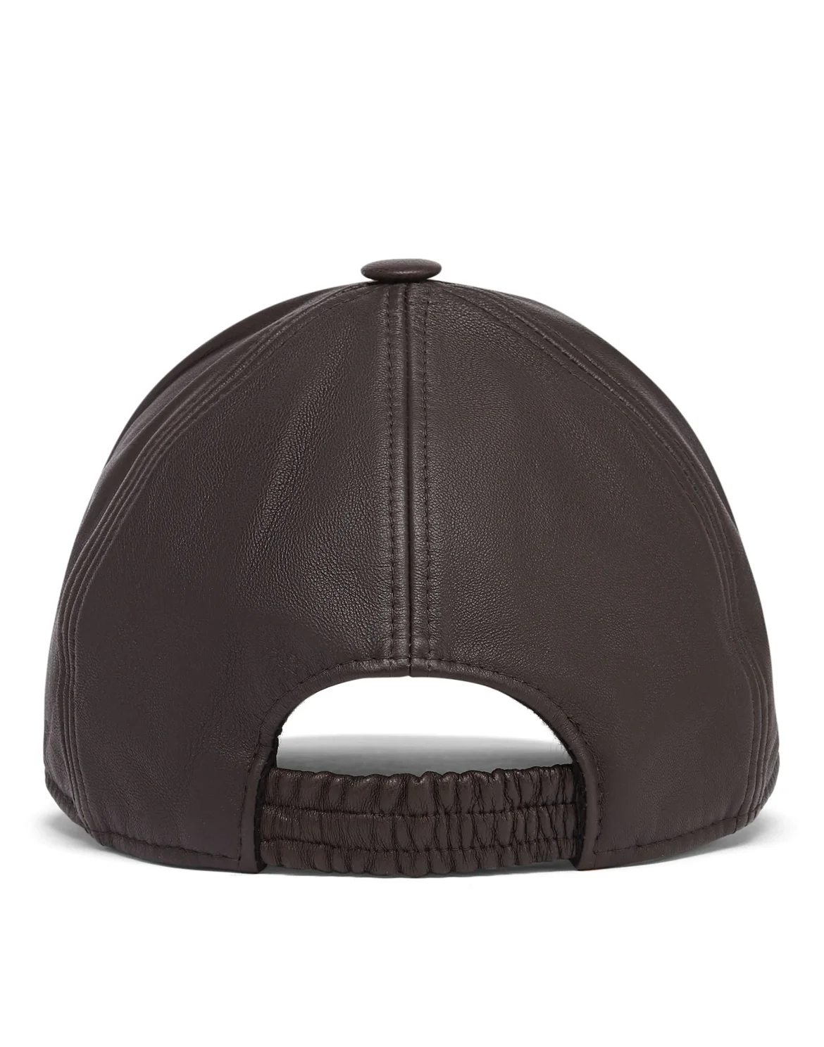 Leather Baseball Cap, цвет: Коричневый