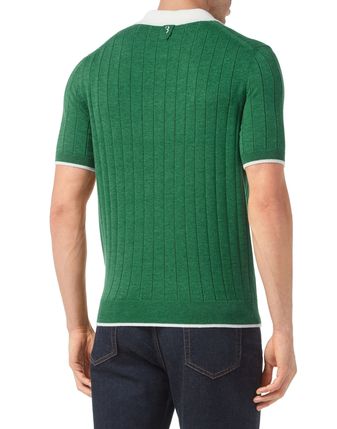 Cotton/Wool Polo Shirt SS, цвет: Зеленый