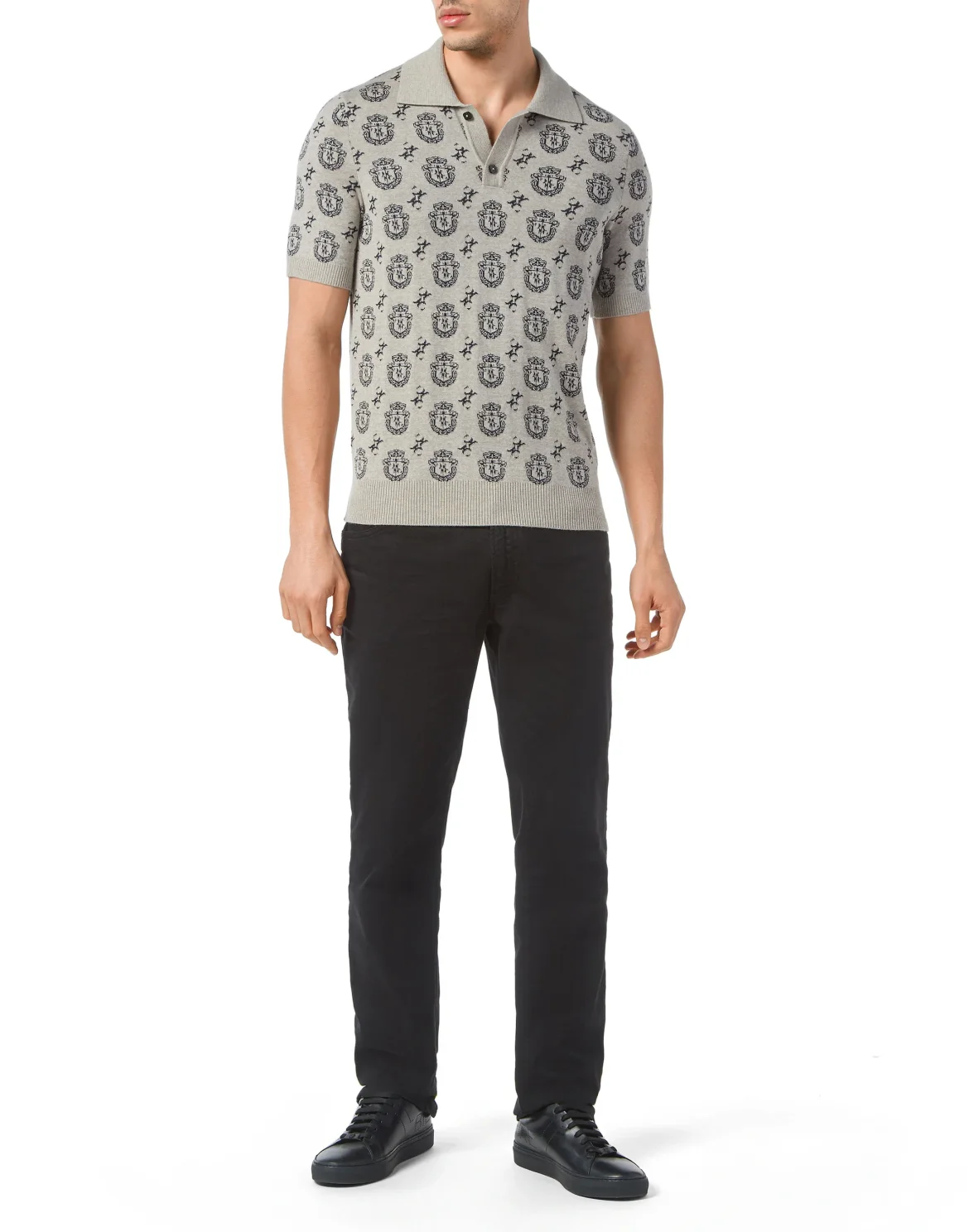 Wool/Silk Polo Shirt SS, цвет: Бежевый