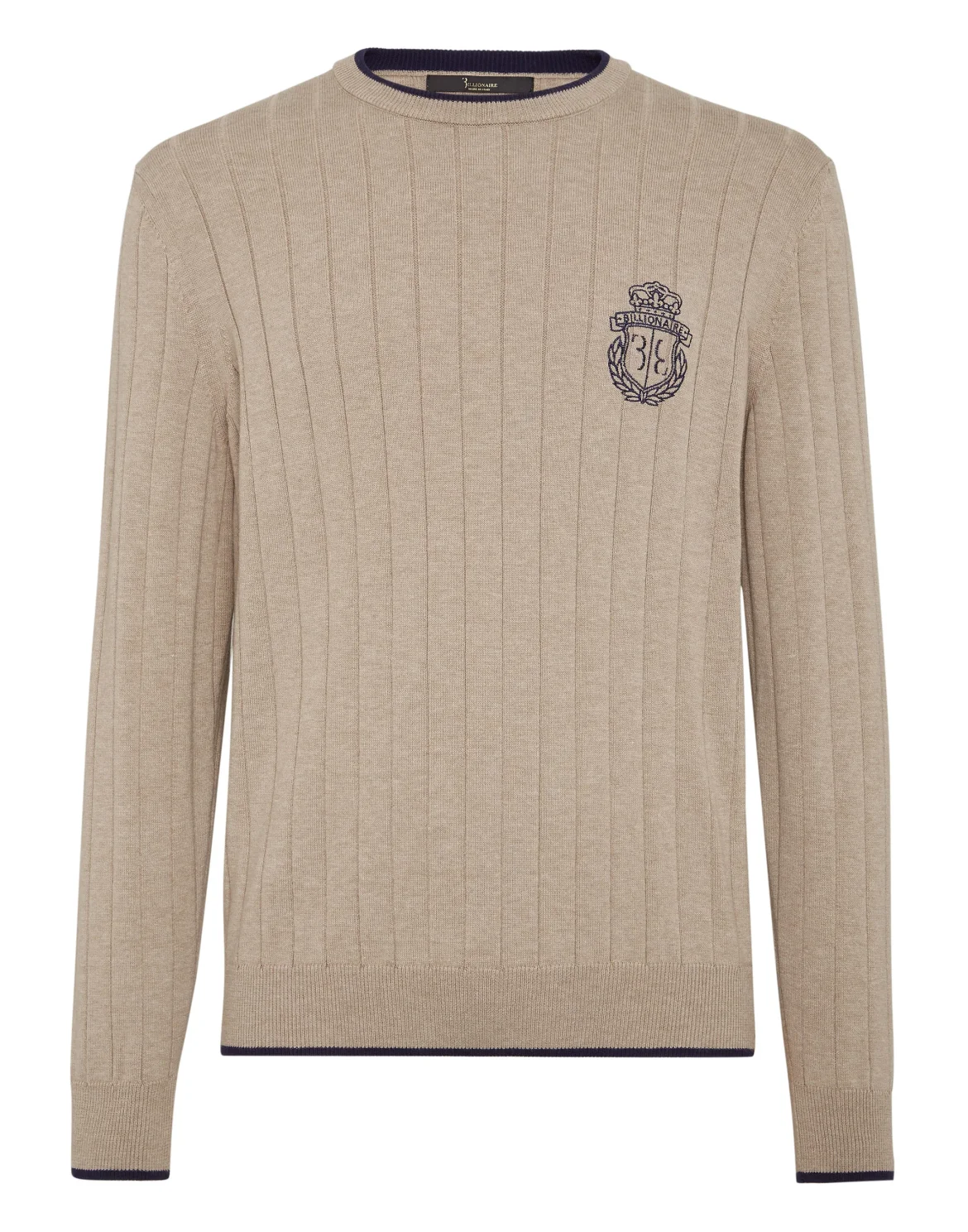 Wool/Cotton Pullover  LS, цвет: Бежевый
