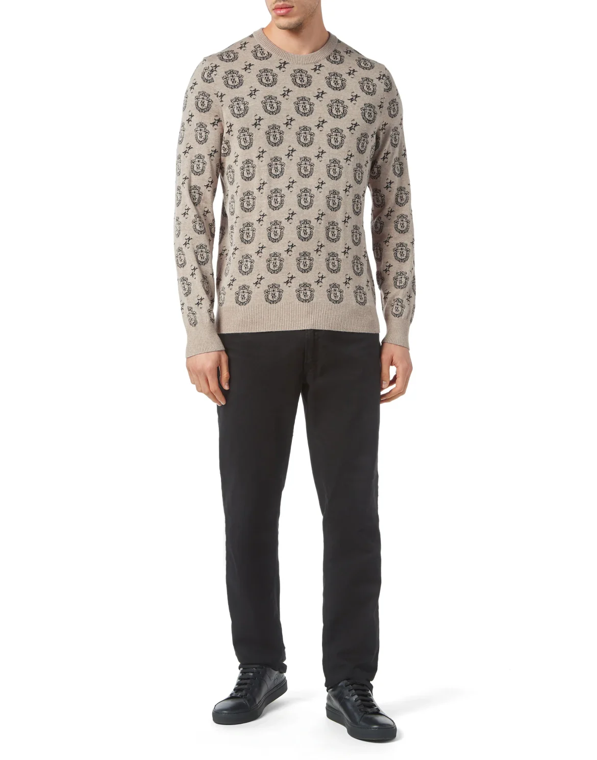 Wool/Cotton Pullover LS, цвет: Бежевый