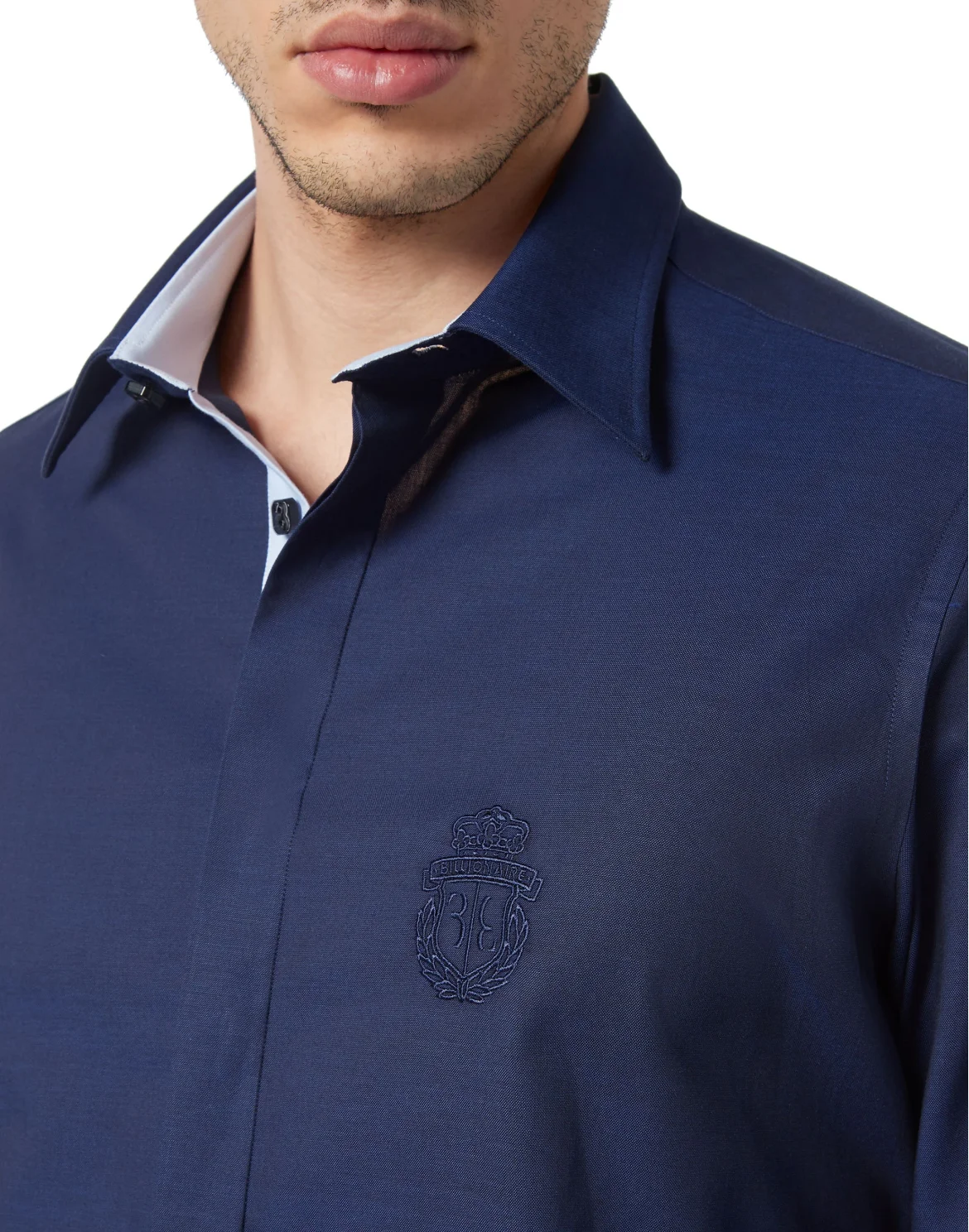 Shirt Silver Cut LS Slim Fit, цвет: Синий