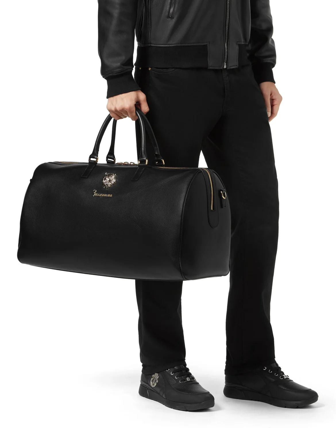 Leather Travel Bag, цвет: Черный