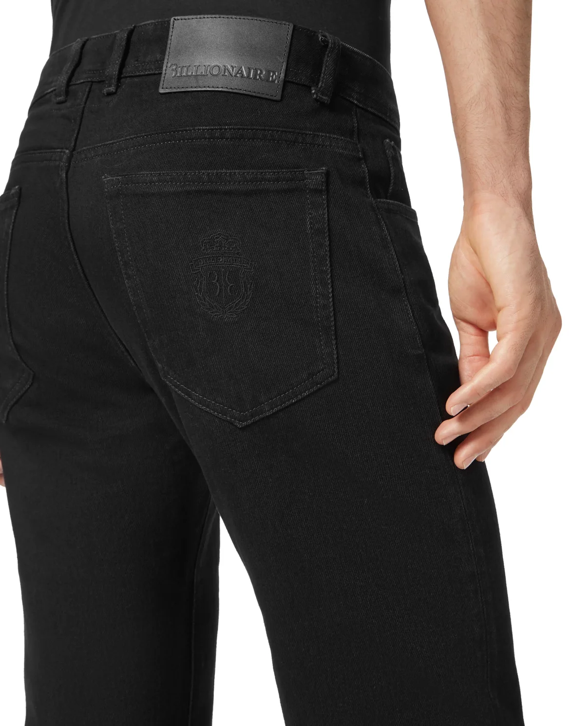 Denim Trousers Regular fit, цвет: Черный