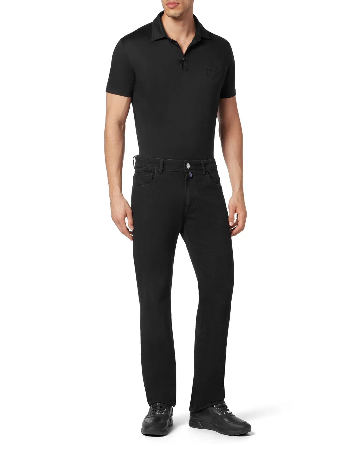 Denim Trousers Regular fit, цвет: Черный
