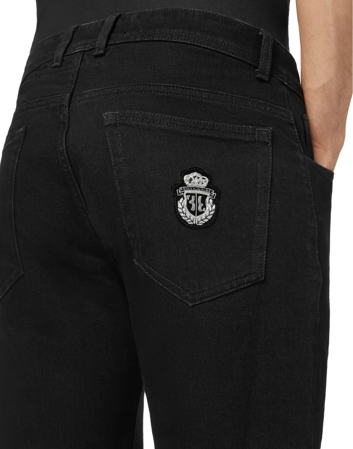 Denim Trousers Regular Fit, цвет: Черный