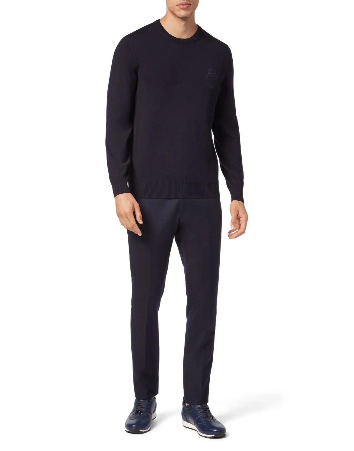 Pullover Round Neck LS, цвет: Синий
