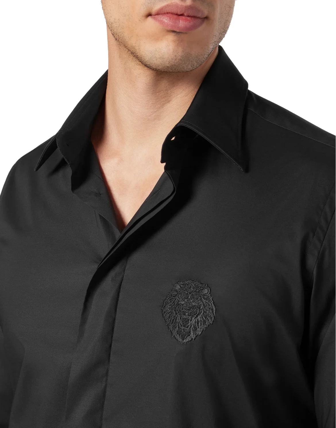 Shirt Slim Fit, цвет: Черный