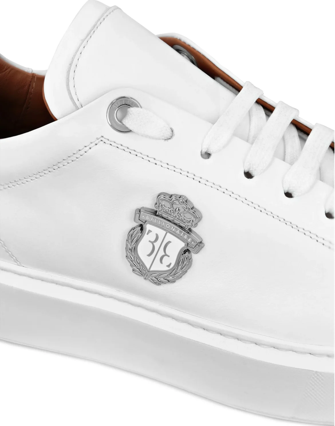 Leather Lo-Top Sneakers, цвет: Белый