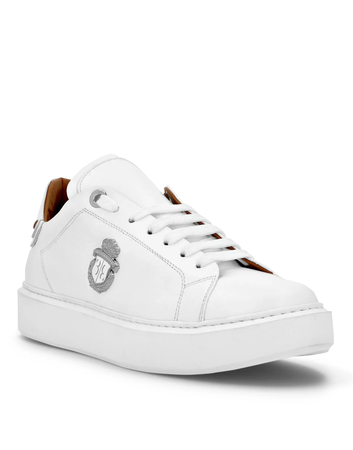 Leather Lo-Top Sneakers, цвет: Белый