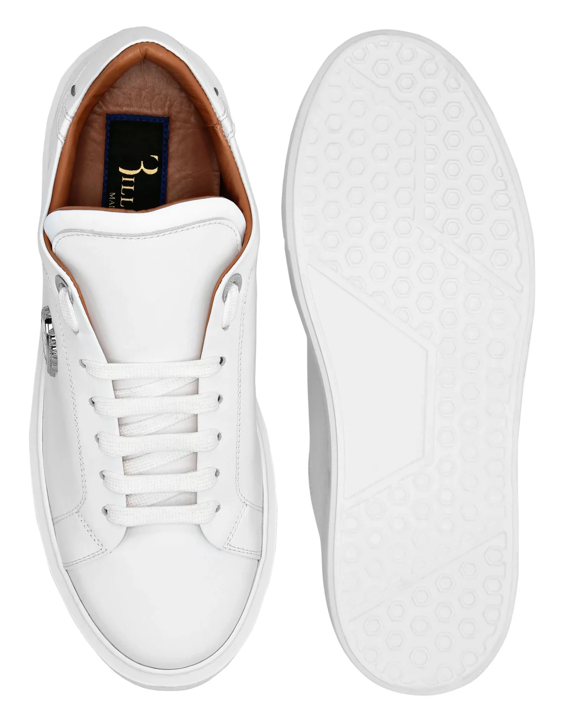 Leather Lo-Top Sneakers, цвет: Белый
