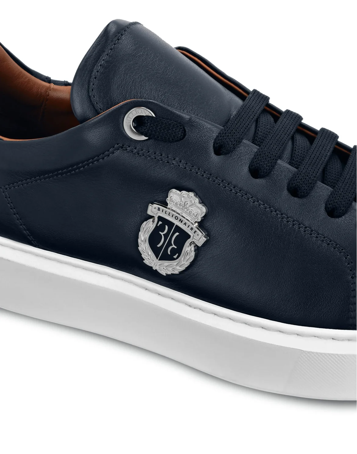 Leather Lo-Top Sneakers, цвет: Синий