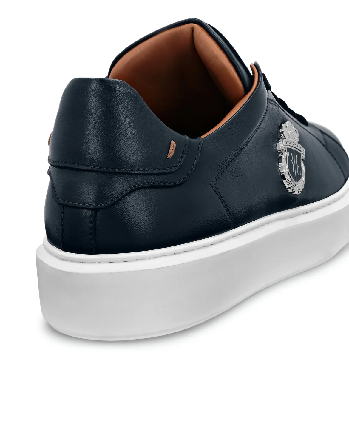 Leather Lo-Top Sneakers, цвет: Синий