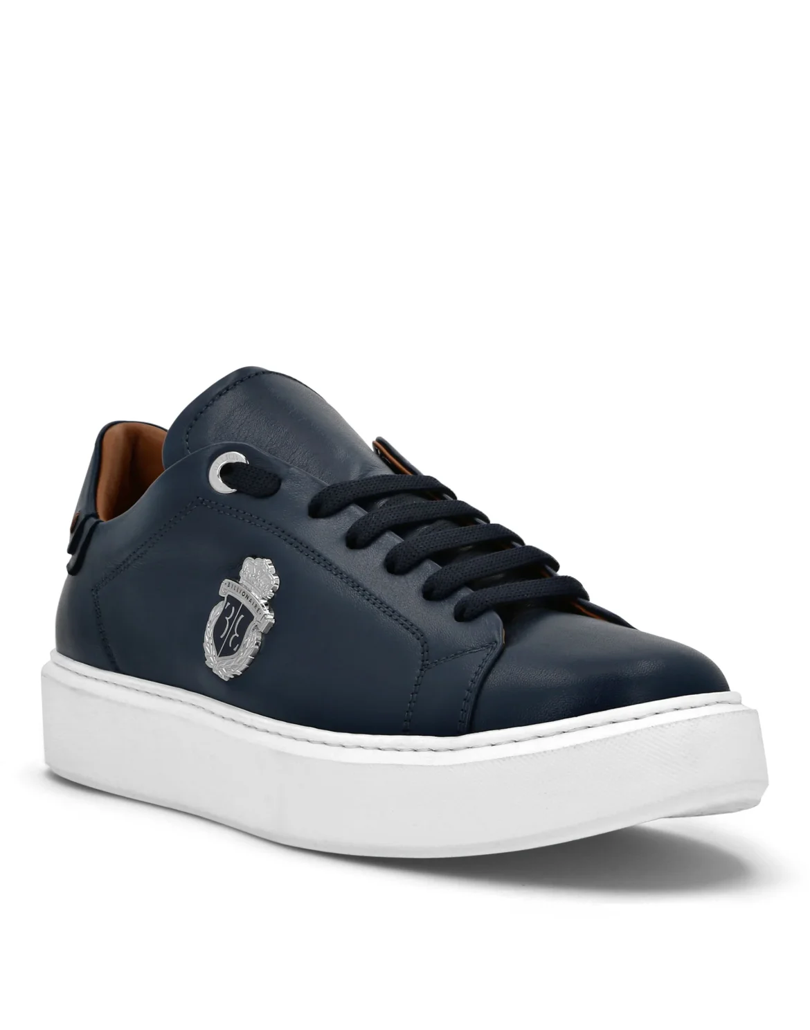 Leather Lo-Top Sneakers, цвет: Синий