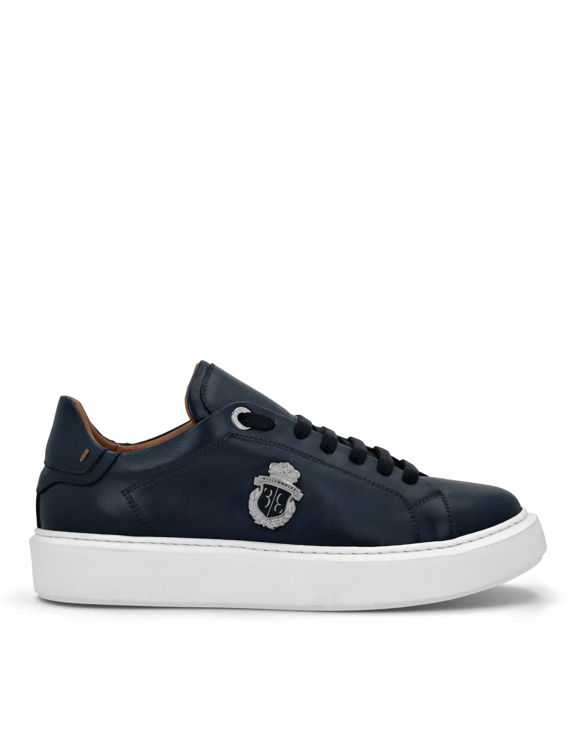 Leather Lo-Top Sneakers, цвет: Синий