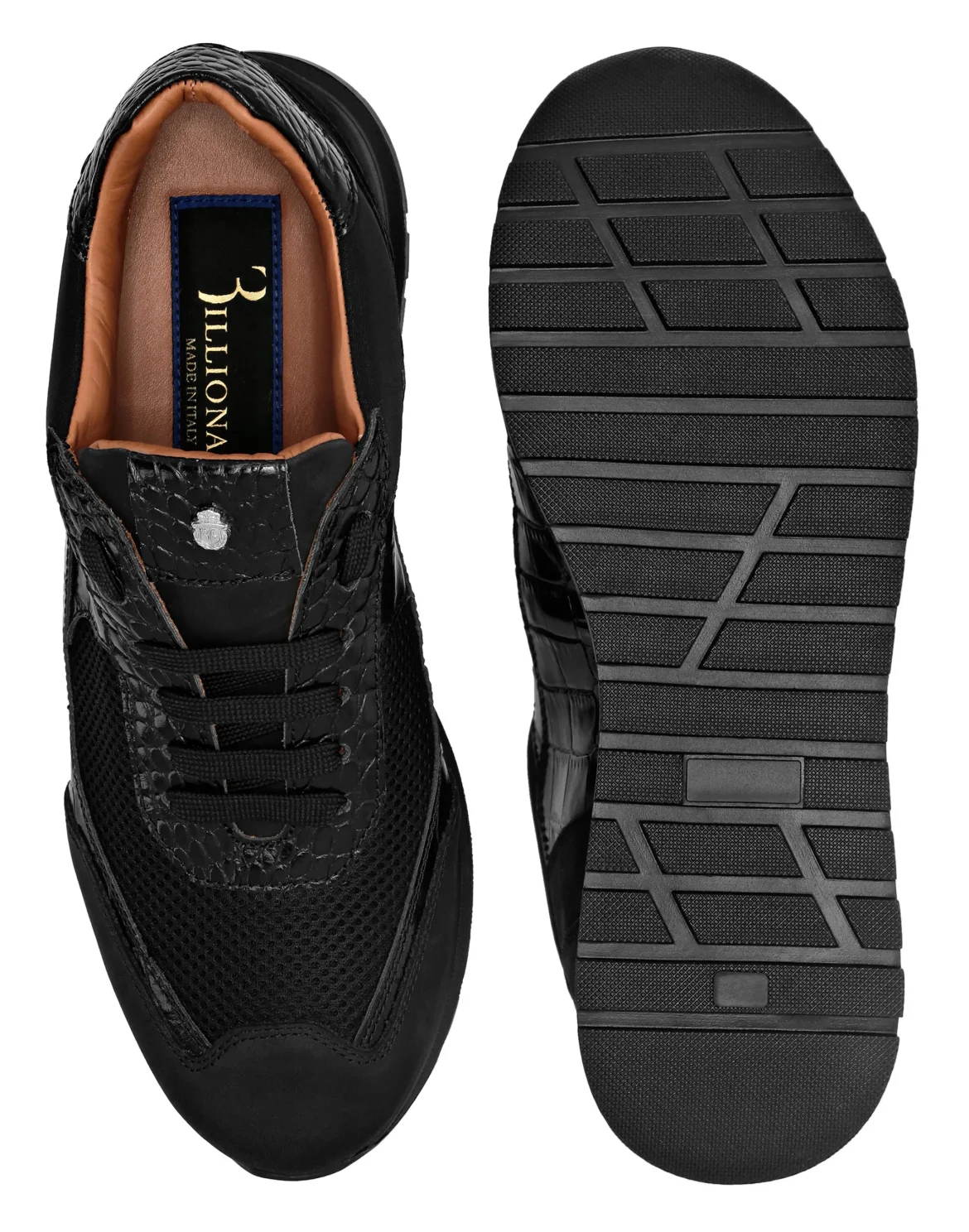 Mix Leather Runner, цвет: Черный