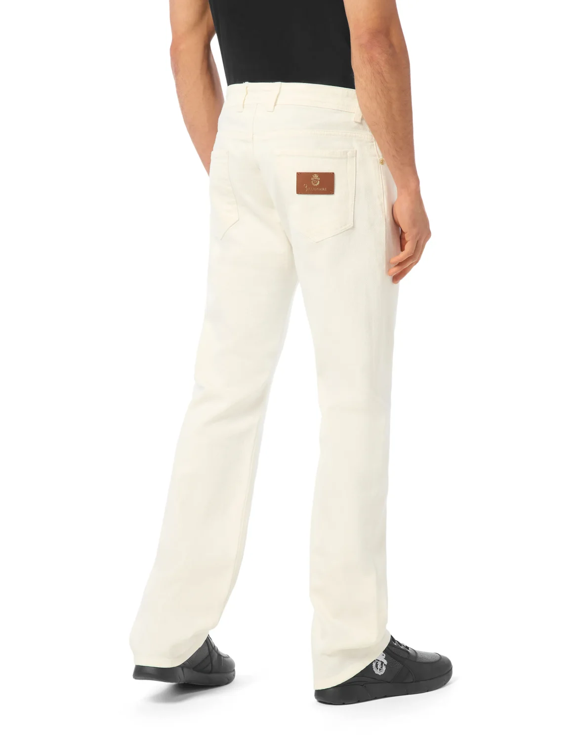 Denim Regular Fit Trousers, цвет: Бежевый