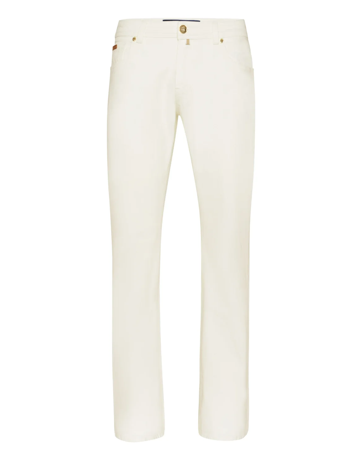 Denim Regular Fit Trousers, цвет: Бежевый