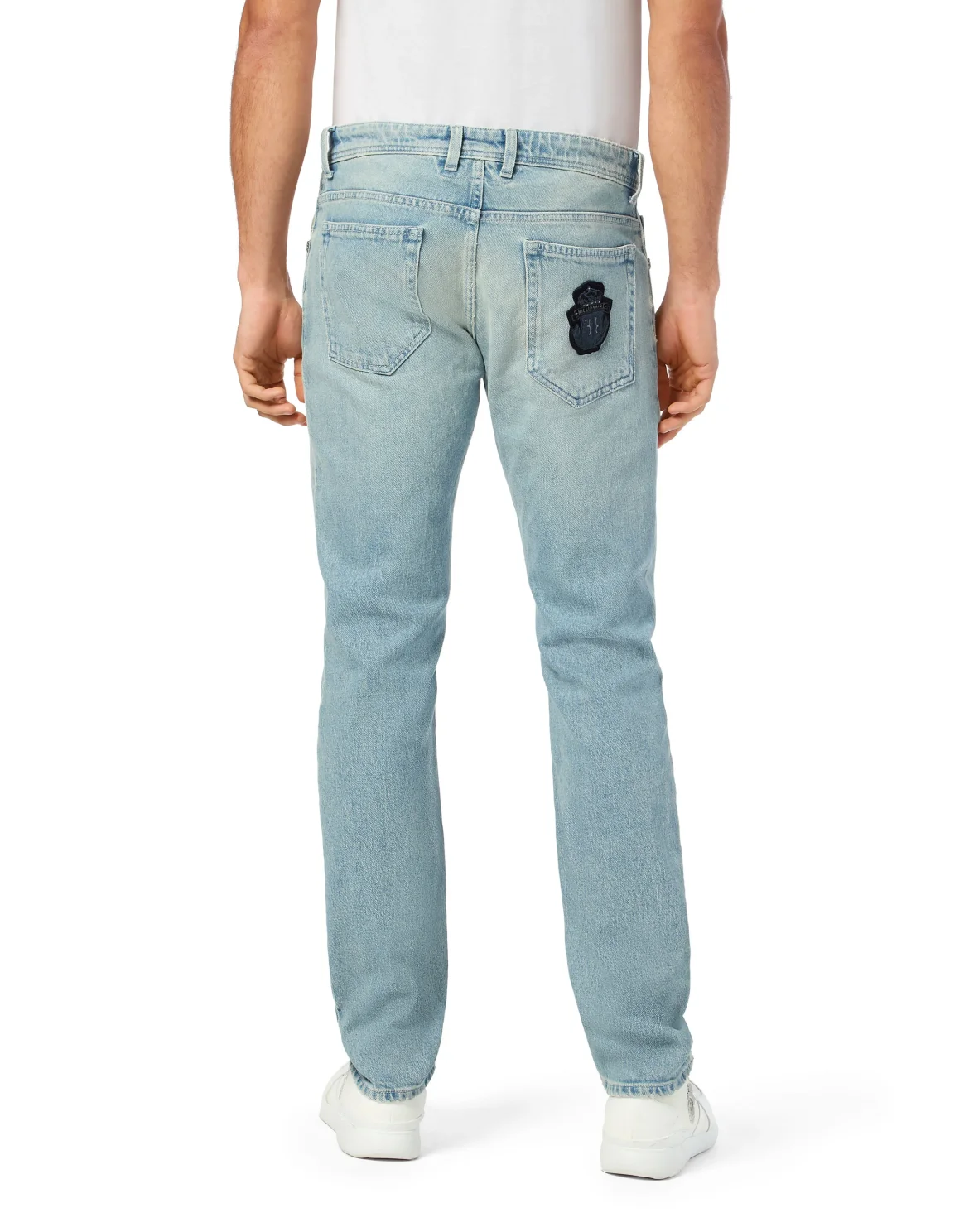 Denim Super Straight Cut Trousers, цвет: Голубой