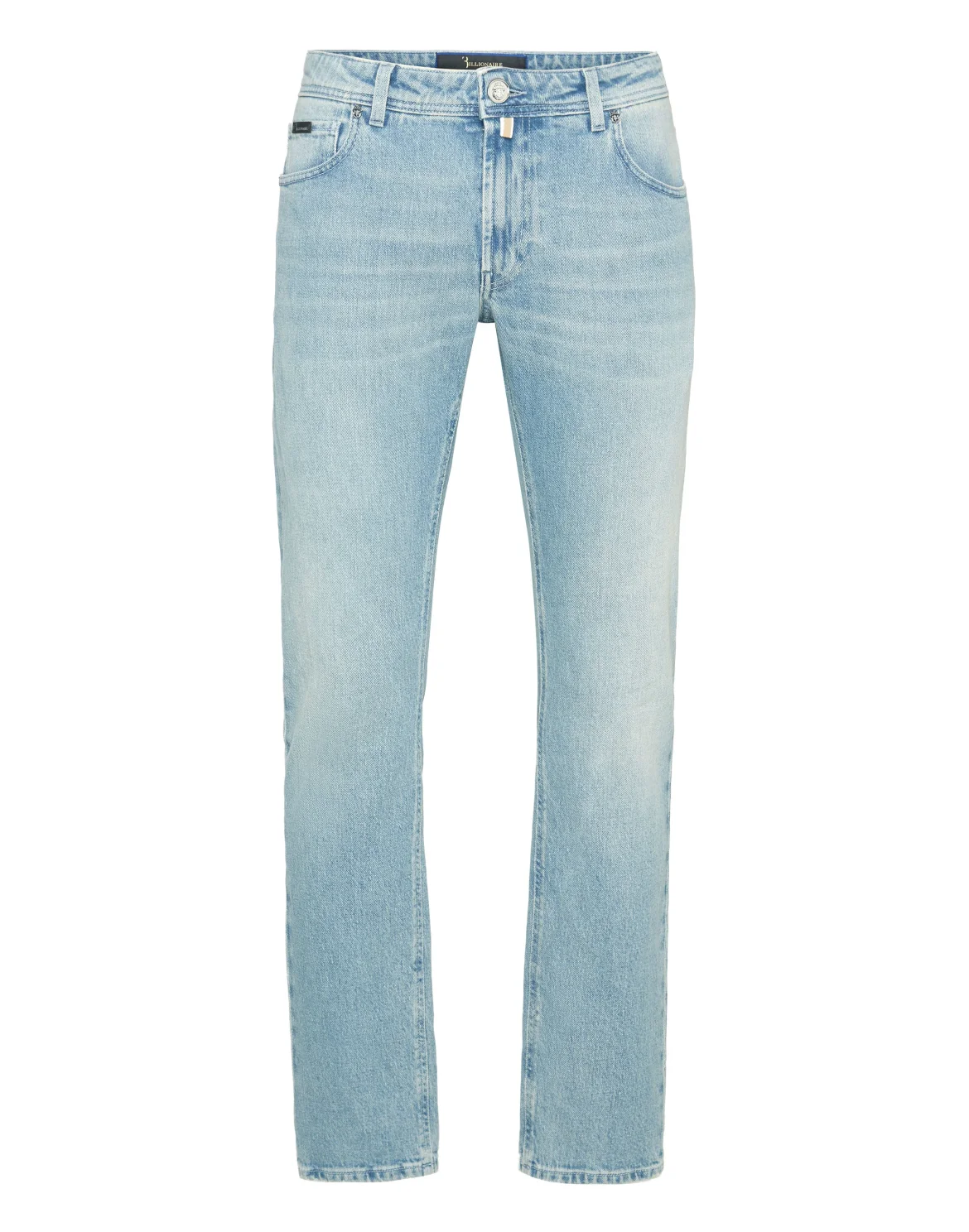 Denim Super Straight Cut Trousers, цвет: Голубой