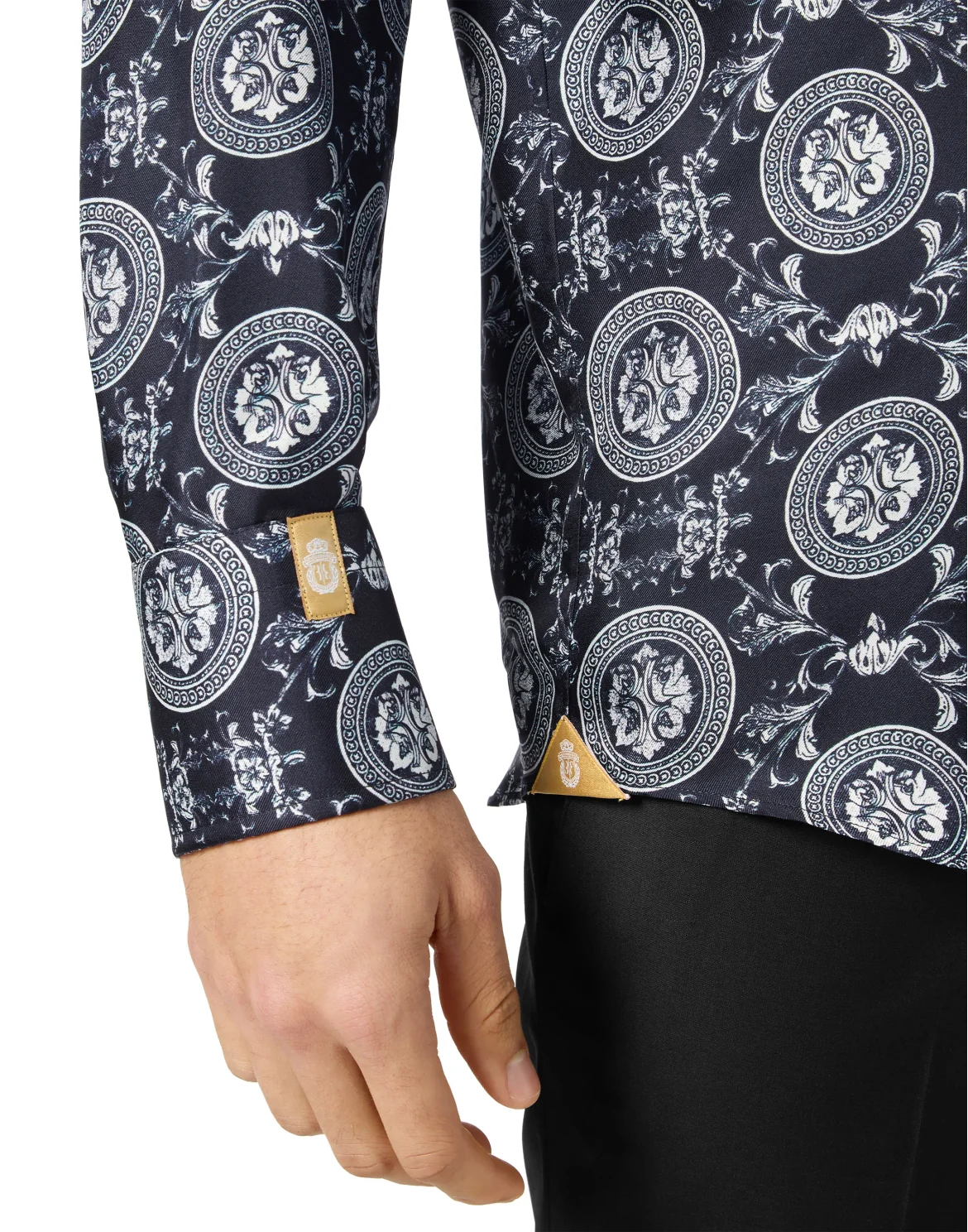 Silk Shirt Gold Cut LS, цвет: Черный