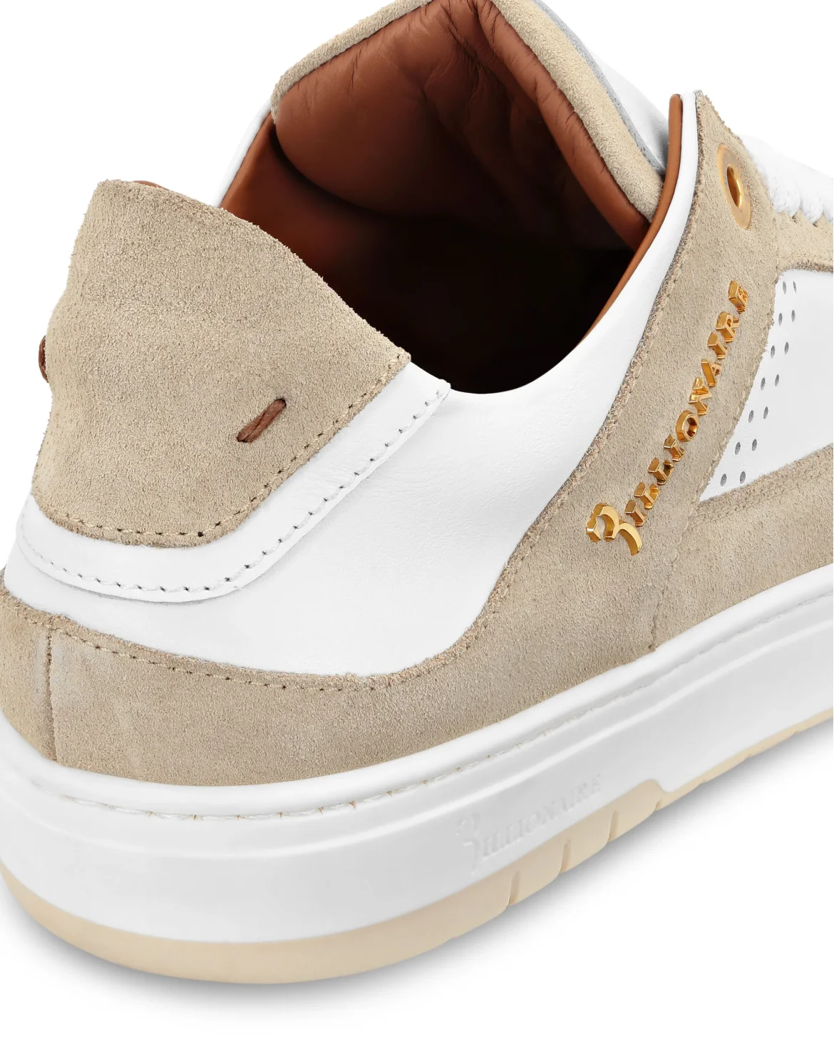 Nappa/Suede Lo-Top Sneakers, цвет: Белый
