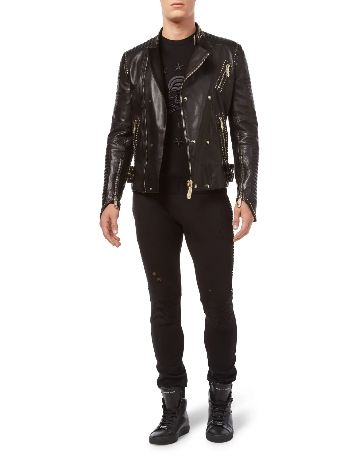 Leather Biker "Drive fast", цвет: Черный