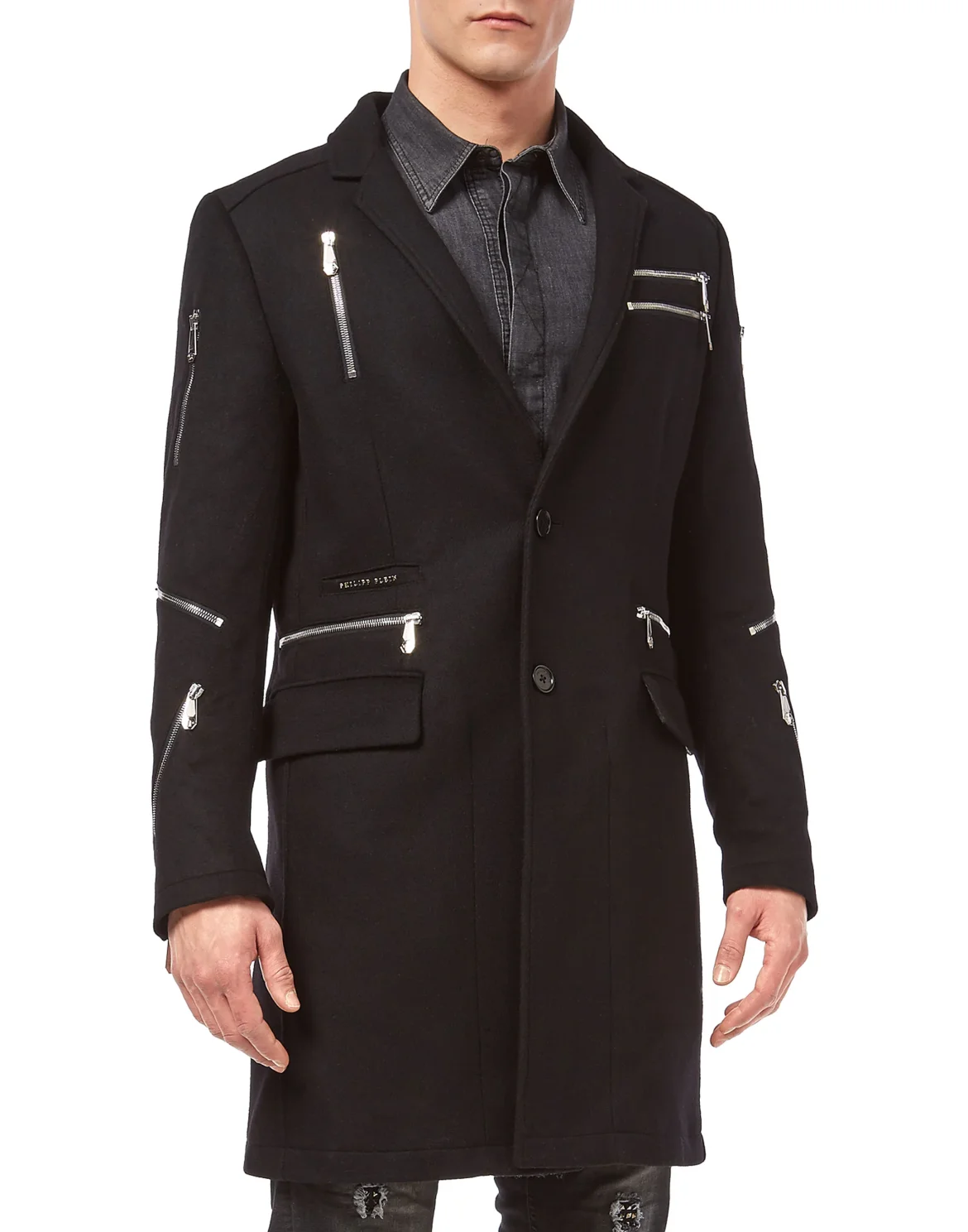 Coat Long "Zipped", цвет: Черный