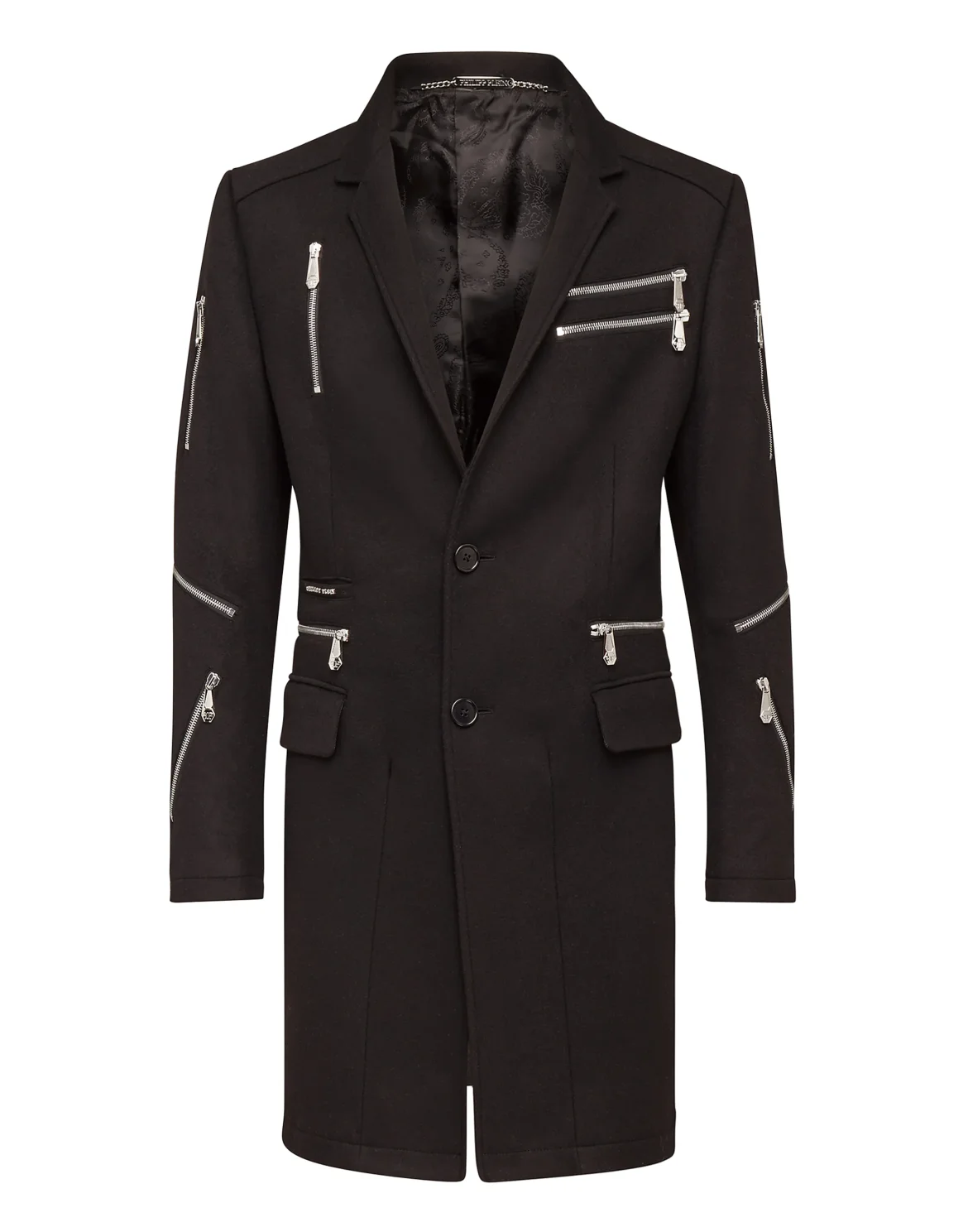 Coat Long "Zipped", цвет: Черный