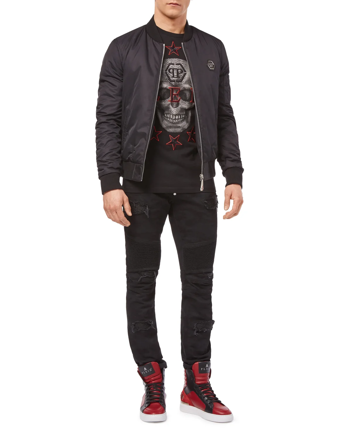 Nylon Jacket "Skull", цвет: Черный