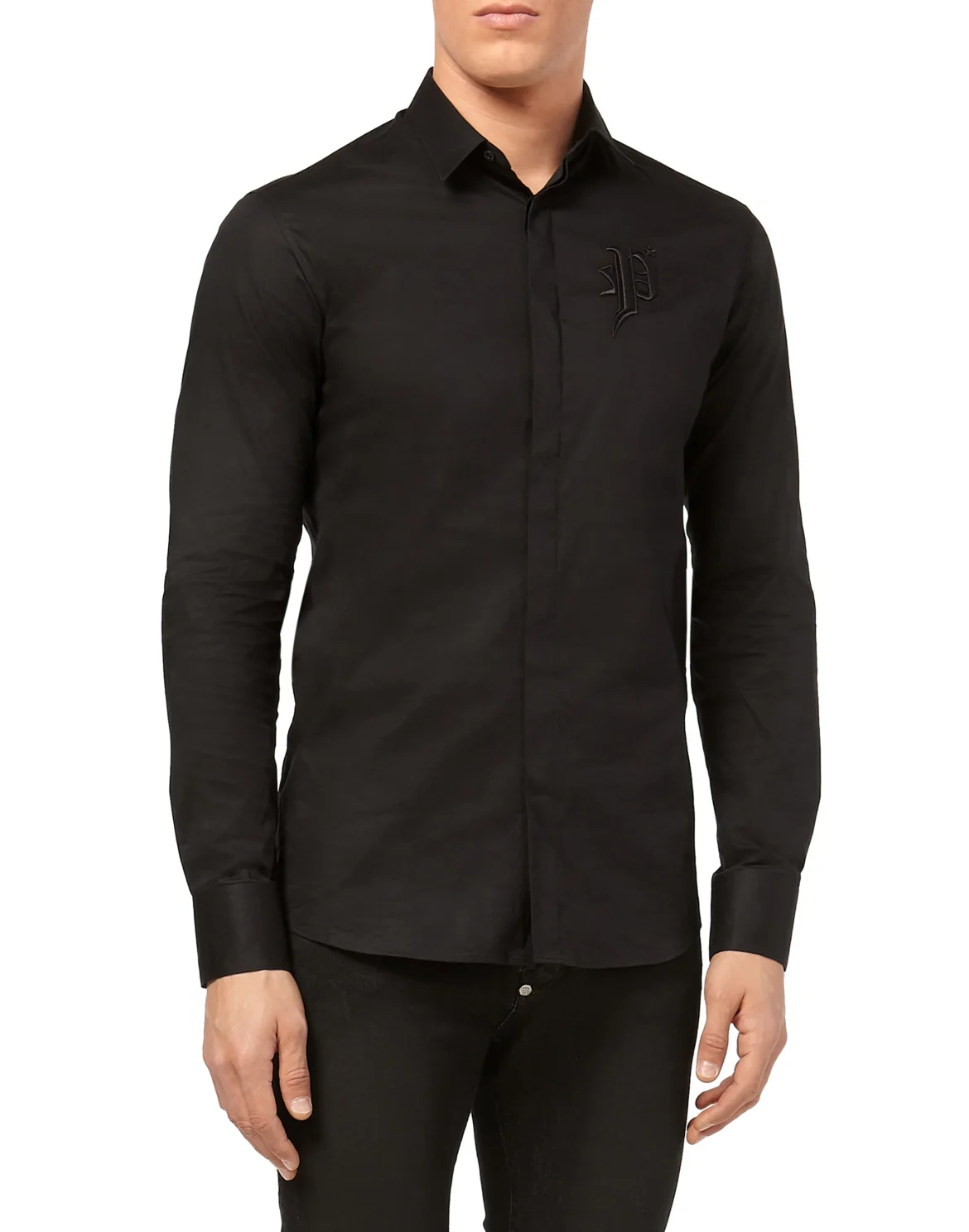 Shirt Platinum Cut LS "Gothic P", цвет: Черный