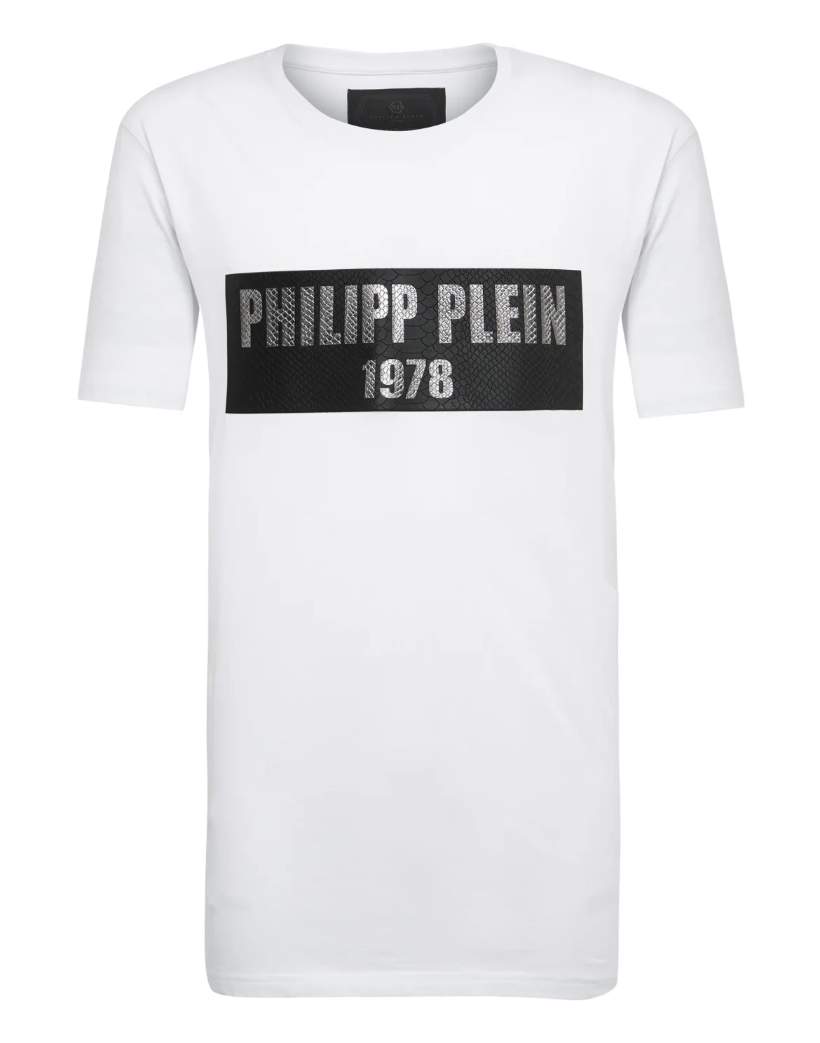 T-shirt Black Cut Round Neck "Midnight", цвет: Белый