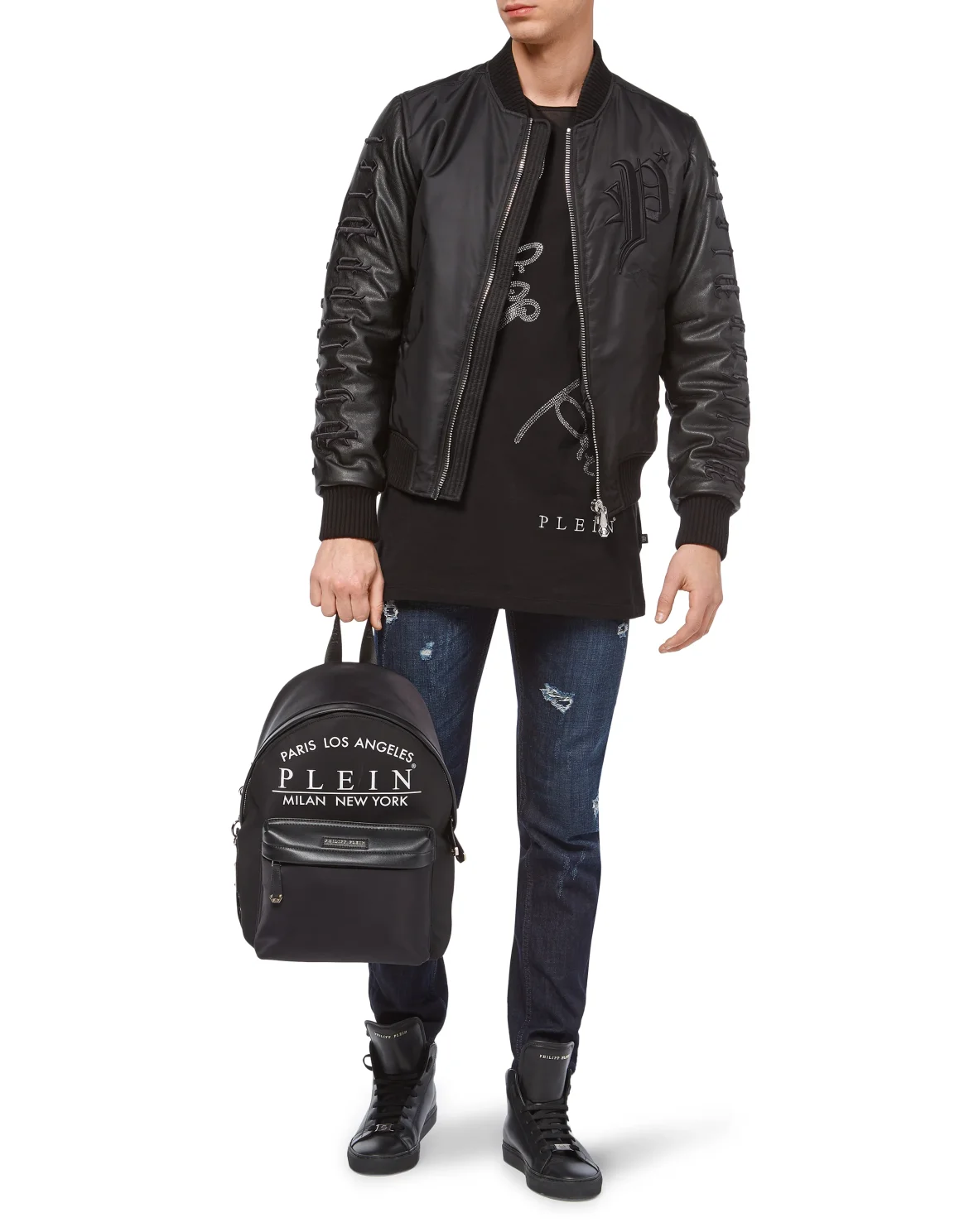 T-shirt Black Cut Round Neck "Live", цвет: Черный