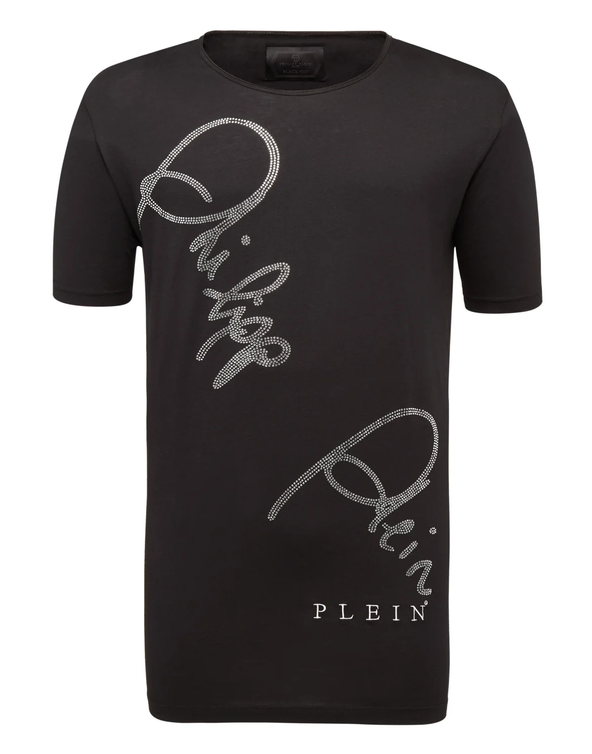 T-shirt Black Cut Round Neck "Live", цвет: Черный