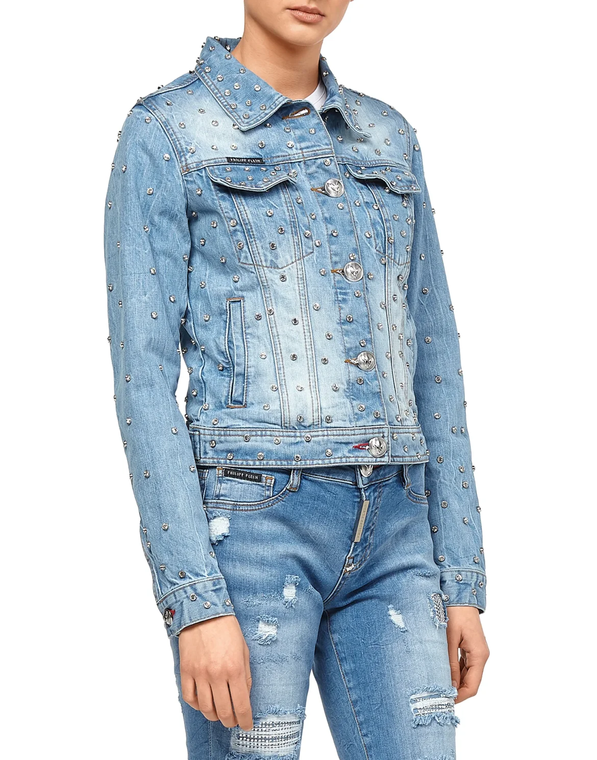 Denim Jacket "Crystals Mind", цвет: Синий