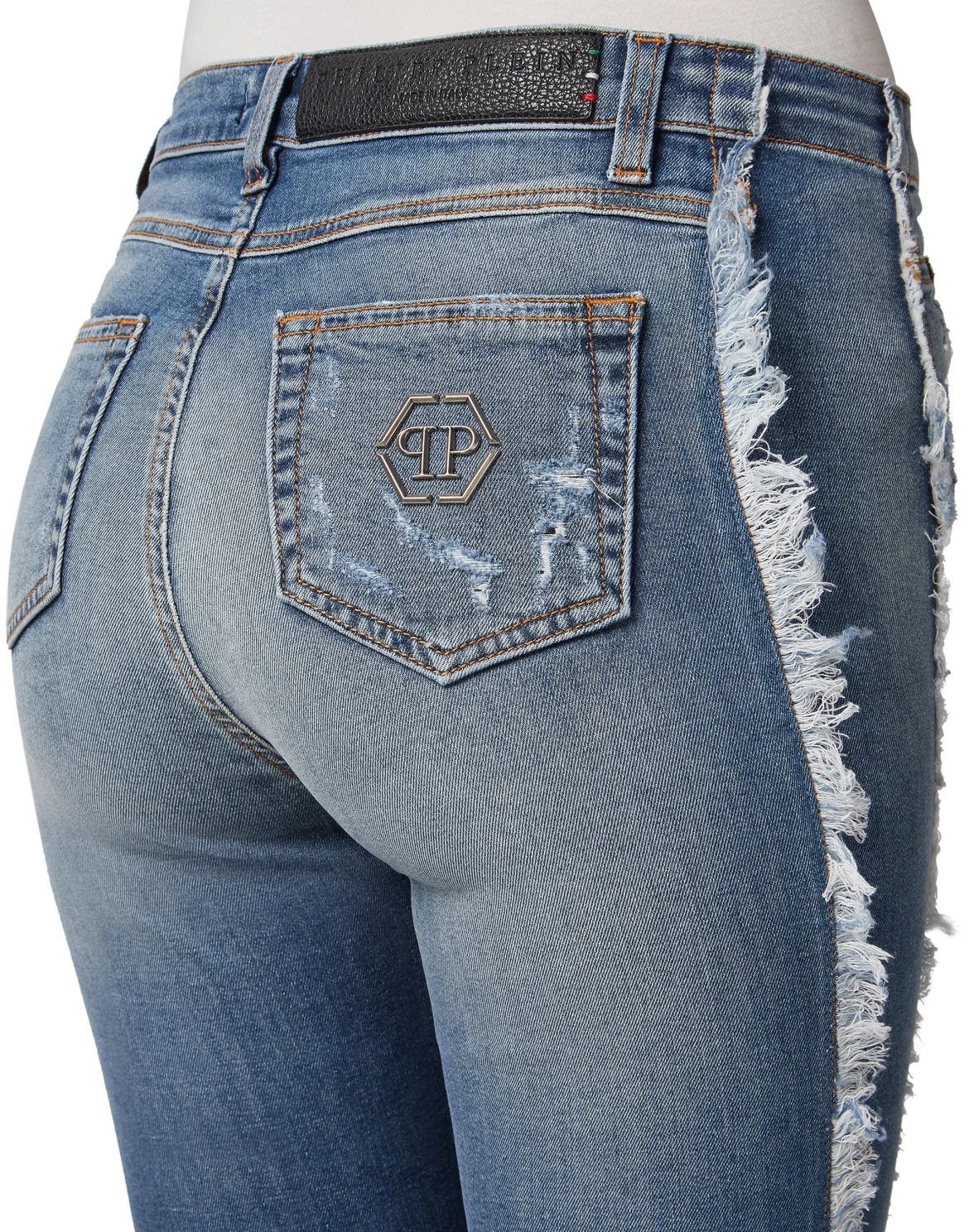 High Waist Jegging "Don't Cry", цвет: Синий