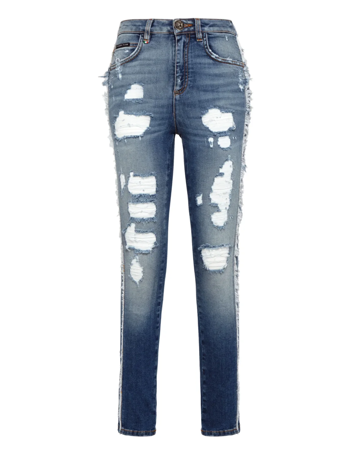 High Waist Jegging "Don't Cry", цвет: Синий