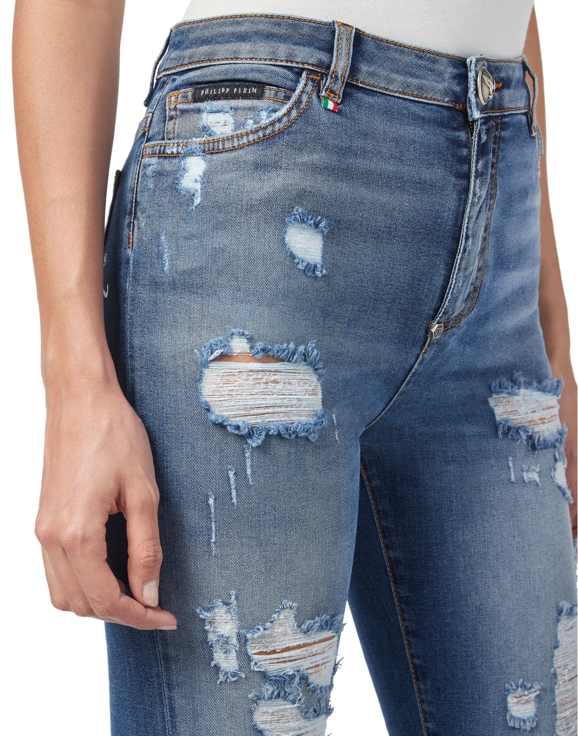 High Waist Slim Fit "Fly", цвет: Синий