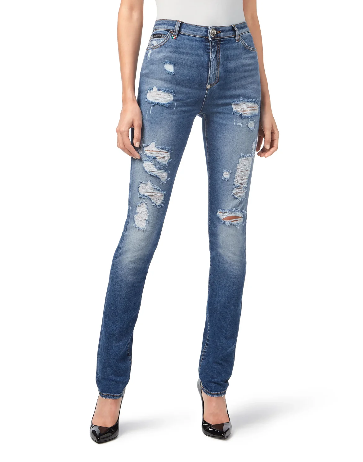 High Waist Slim Fit "Fly", цвет: Синий