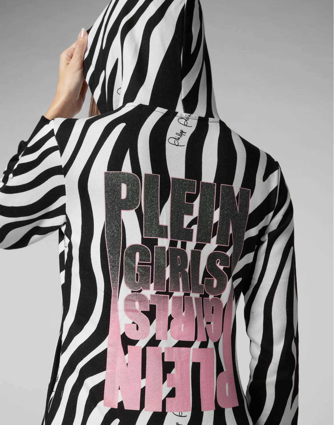 Hoodie Sweatjacket Zebra, цвет: Черный